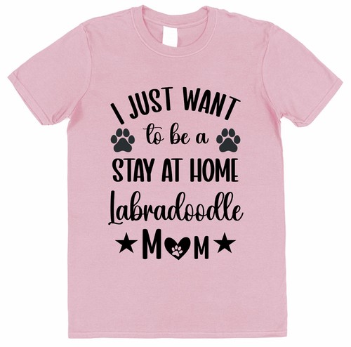 Camiseta Stay at Home Labradoodle Mamá Divertida Amante del Perro Regalo Mamá Mamá Ajustada/Unisex - Imagen 4 de 8