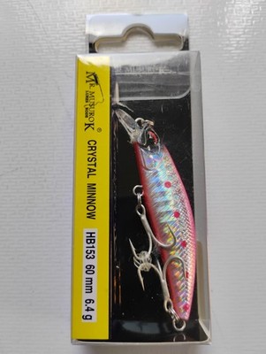 Mr. Musurok Crystal Minnow HB153 60mm 6.4g Sinking Lure Pink Silver jerkbait