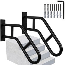 Handrails for Outdoor Steps Stair Railing Indoor 1-3 Porch Deck Grab Bars Assist
