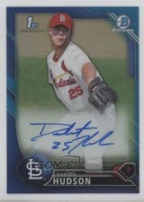 2016 Bowman Draft Chrome Pick Blue Refractor 144/150 Dakota Hudson Auto 1t0h