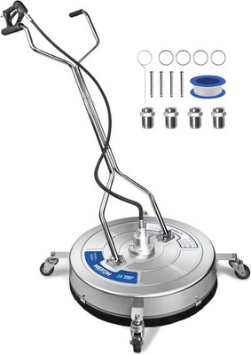 24'' Pressure Washer Surface Cleaner for Large Areas 4500PSI Stainless Steel