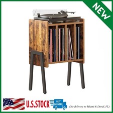 Record Player Stand, Record Storage Table, End Table with Vinyl Holder Display S