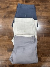 Crewcuts Boys 14 Skinny Slim Pants Flex Chino Stretch Khaki Gray Blue Lot of 3