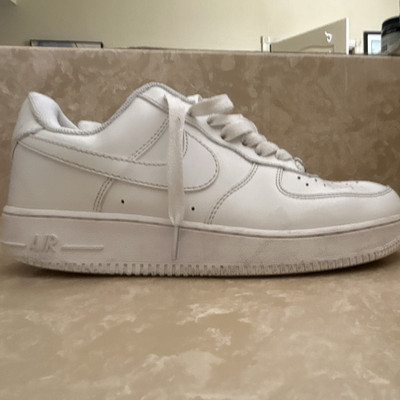 Nike Air Force 1 Low Top White Lace-Up Men's Athletic Sneaker