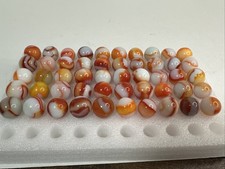 091 Lot Of 50 Vintage Peltier Rainbo Marbles