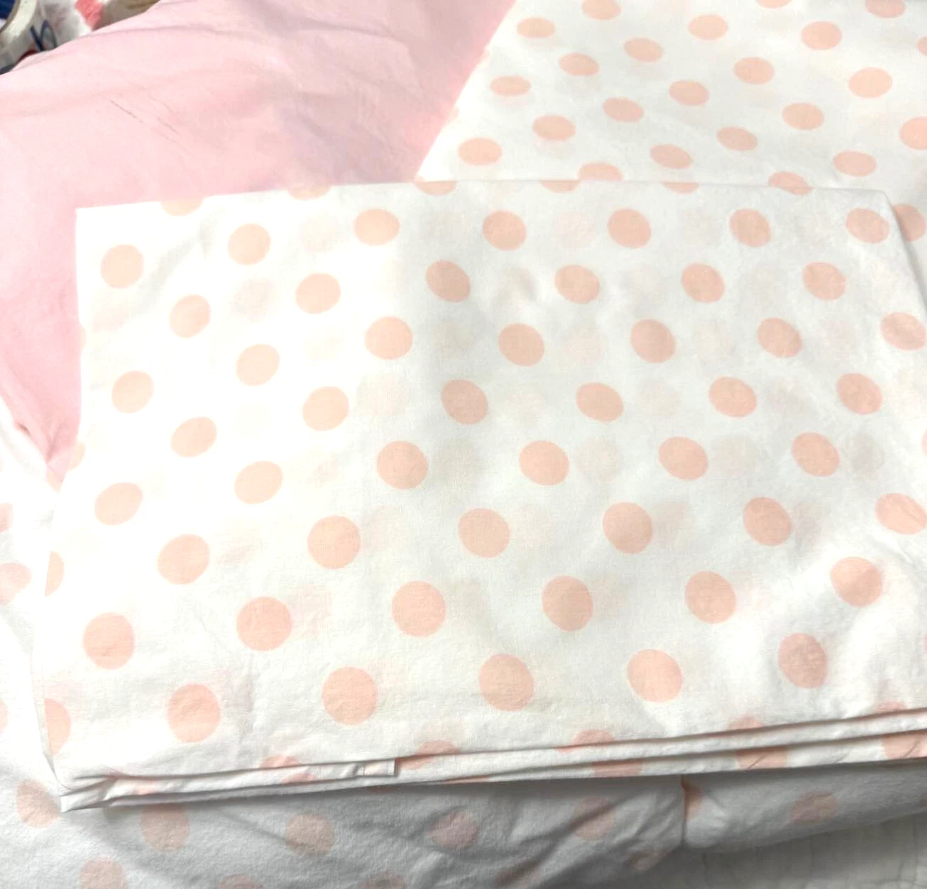 Four Piece Bedding for crib Pink and White Polka Dot
Opens in a new window or tab