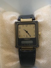 Vintage Tissot Two Timer anadigital GoldTone 30M Wr Quartz Steel Unisex Swiss