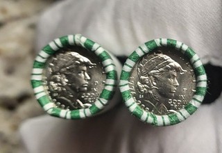 America 250 Emerging Liberty 2026 Dime Rolls 2 Rolls 1 Roll P 1 Roll D