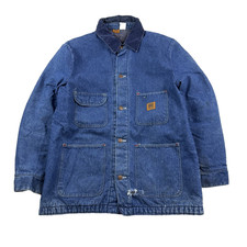 Vintage Wrangler Big Ben Denim Chore Jacket Blanket Lined Men's Size 42 Large