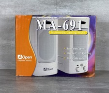 Vintage 1999 AOpen Powered Speaker System PC Speakers Model MA-691 New In Box
