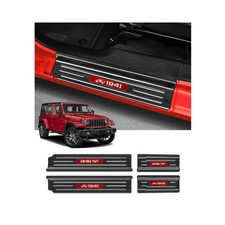 4PCS Door Sill Guards for Jeep 2018-2026 Wrangler JL JLU 2020-2026 Gladiato...