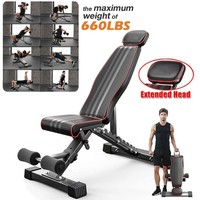 Adjustable Weight Bench Gym Fitness Foldable Incline Decline For Home Workout
