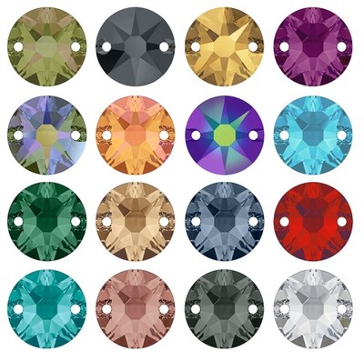 Superior PRIMERO 3288 Round Strass Steine zum Aufnähen * viel Größen