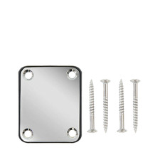USA Electric Guitar Sliver Neck Plate With 4 Screws Fit For Fender Strat