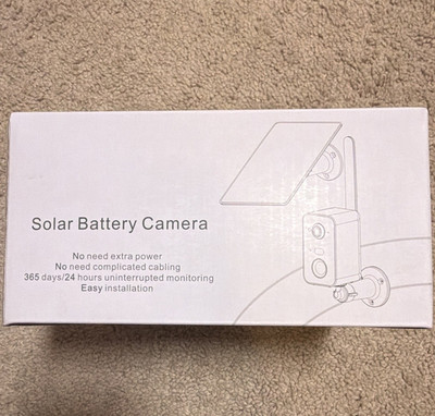 Solar Battery Wi-Fi IP Surveillance Camera 4W PIR Motion Cloud/SD Full Color