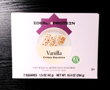 Ideal Protein Vanilla Crispy Squares 1 Box (7 Servings) BB 09/26 FREE SHIP