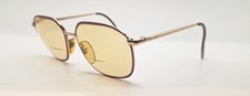 Vintage Benetton Atlanta Gold Burgundy Oval Sunglasses FRAMES ONLY