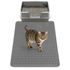 Easy Clean Silicone Cat Mat for Litter Box - 33.7" x 22" Waterproof Non-Slip ...