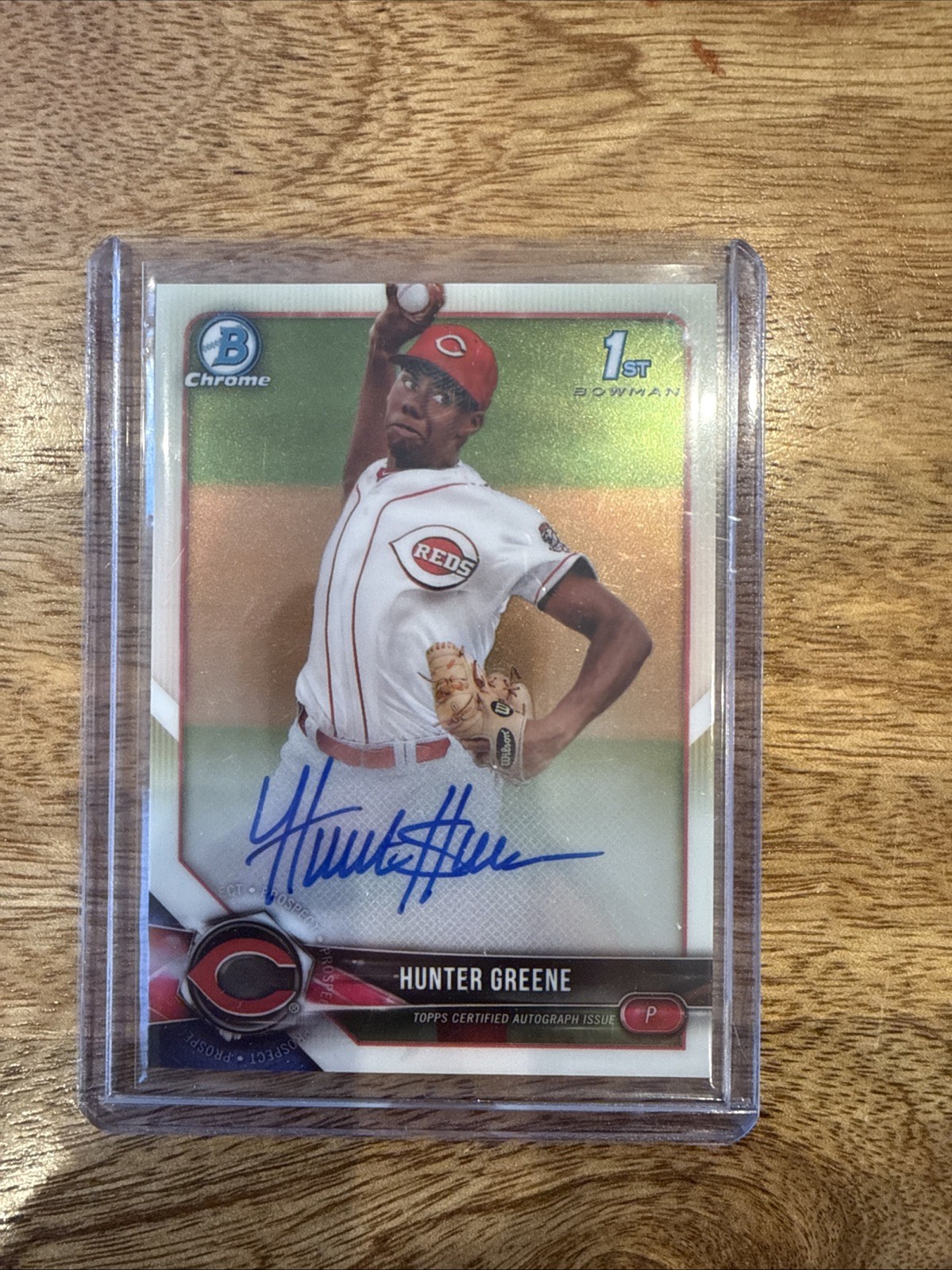 2018 Bowman - Chrome Prospect Autographs Hunter Greene #CPA-HG (AU, RC)