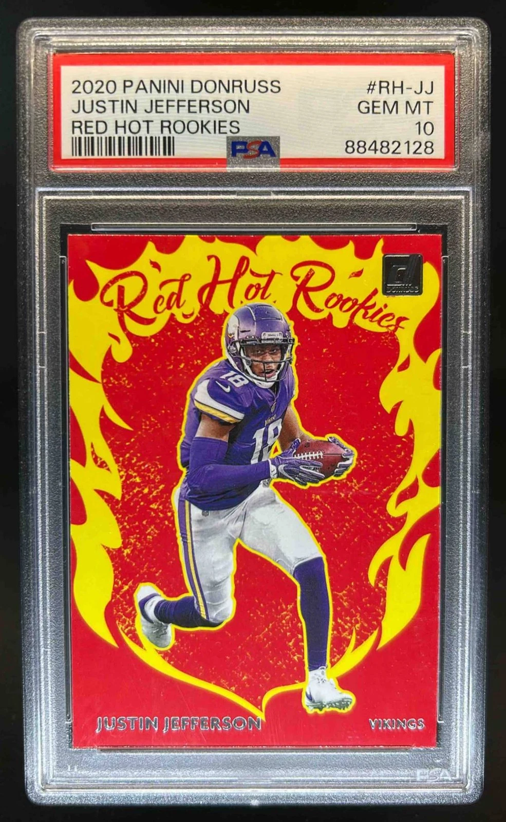 Justin Jefferson Panini Donruss Red Hot Rookies #RHJJ Base