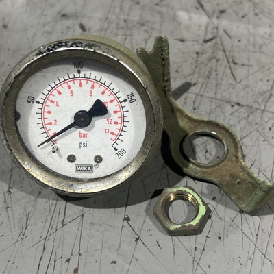 #ad #ad 🔥WIKA INSTRUMENT CO. 200 PSI GAUGE 1 4” NPT Used With Bracket Free Ship🇺🇸 $12.00