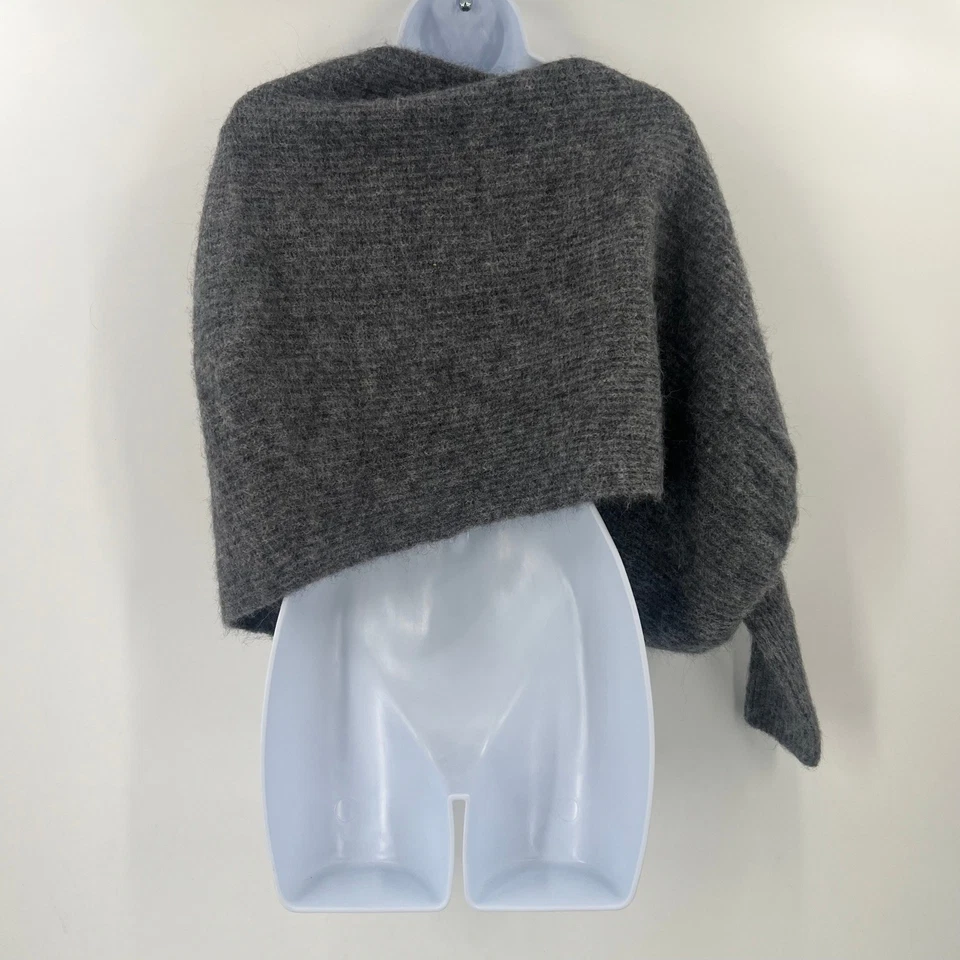 Bolero Zara Gris Alpaca Encogerse de hombros L Avant Garde Manga Tejido Asimétrico Foto 2 de 4