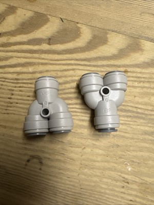 2 x John Guest Equal Zwei-Wege-Teiler - 3/8'' Steckverschraubung | PI2312S