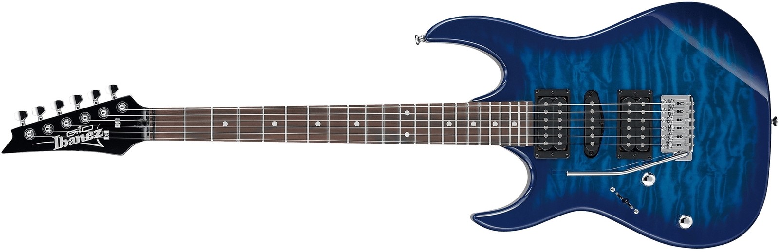 Ibanez GRX70QAL-TBB Left Handed Transparent Blue Burst