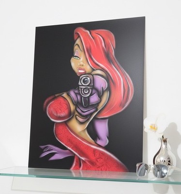 Jessica Rabbit Urban AIRBRUSH  13 X 19in HD Print Signed Large GT Artland