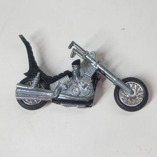 Hot Wheels Motorcycle RRRumblers Devil's Deuce 1972 Black Silver Vintage Mattel