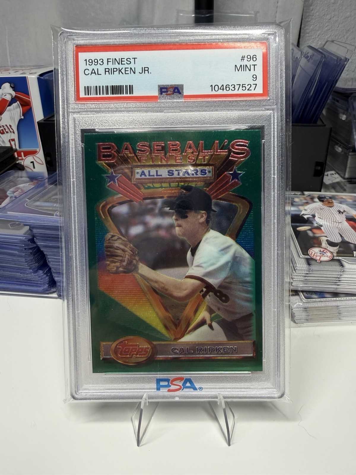 1993 Topps Finest All Stars Cal Ripken Jr PSA 9 Mint #96
