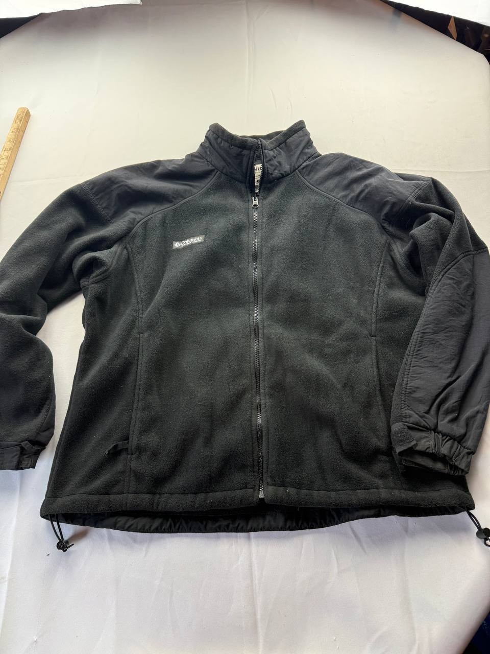 Columbia Fleece Jacket Womens Size XL Black Full Zip Mock Neck Long Sleeves