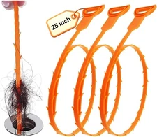 Forlivese 3 Pack 25 Inch Drain Snake,Drain Clog Remover,Sink Snake for Sewer Kit
