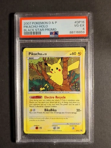 PSA 4 Pikachu Holo Pokémon D & P Black Star Promo #DP16 2007