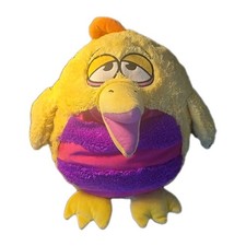 Rare KooKoo Birds Yellow 14" Angry Bird 2010 Plush Yellow Makes Noise F
