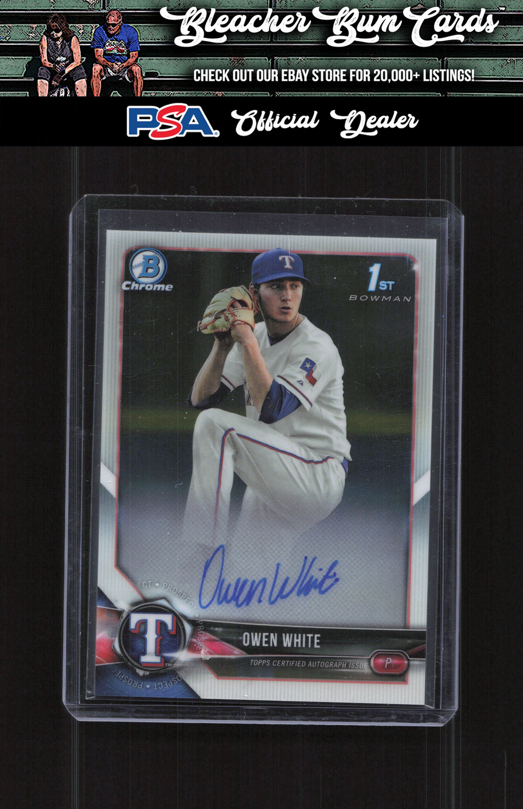 2018 Bowman Draft CDA-OW Owen White Chrome Draft Pick Autographs Auto