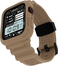 Rugged Bumper Case with Strap for Apple Watch Series SE3 9/8/7/6/5/4 45/44mm