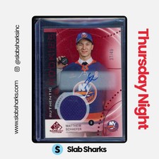 2025 SP GAME USED MATTHEW SCHAEFER AUTHENTIC ROOKIE RED JERSEY AUTO RC /49