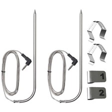 Pit Boss 2 Pack Replacement Meat Probe for Pellet Grill Smokers, 3.5mm Silver