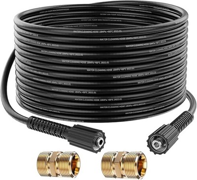 StoneBanks 10m Hochdruckreiniger Ersatzschlauch Dual M22-14mm 10M, schwarz 