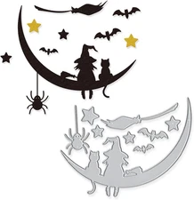 Metal Halloween Die Cuts Moon Cat Spider Star Witch Cutting Dies Embossing Stenc