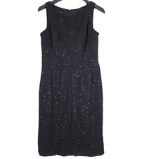 Pencil Dress Evening Party Size 10 Black Sequin Sparkle Christmas Tom Bowker