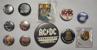 AC/DC x12 Bundle Badges Mix Pins Vintage Back in Black U.S.A Let There Be Rock