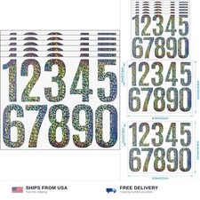 Reflective Mailbox Numbers Stickers,60 PCS Self Adhesive Vinyl Waterproof Num...
