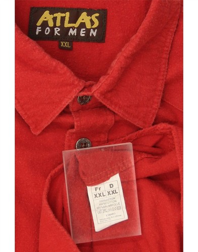 ATLAS FOR MEN Herren Hemd 2XL Rot Baumwolle AS04 - Bild 4 von 4