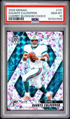 2025 Panini Mosaic Daunte Culpepper Cherry Blossom Choice /20 PSA 10 -POP 2 SP