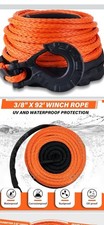 Tyt Synthetic Winch Rope 38 X 92 With Hook 27000lbs Synthentic Winch Cabl... Tyt Synthetic Winch Rope 38 X 92 With Hook 27000lbs Synthentic Winch Cabl...
