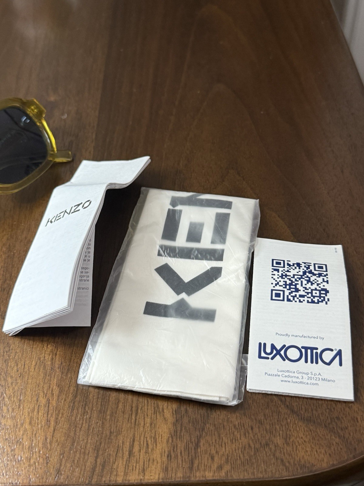 Kenzo Sunglasses Rectangular Yellow Translucent M… - image 4