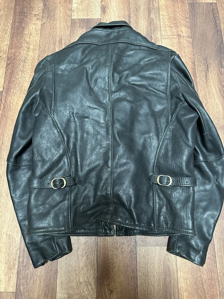 Chaqueta de moto de cuero vintage Vanson años 70 hecha en EE. UU. talla 38 EXCELENTE  Foto 3 de 4
