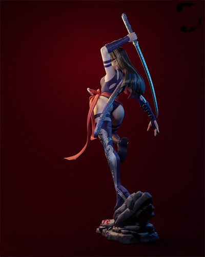 Psylocke Ver A 1/6 Unpainted GK Models 3D Printed Figures Blank Resin Kits H39cm - Picture 6 of 7